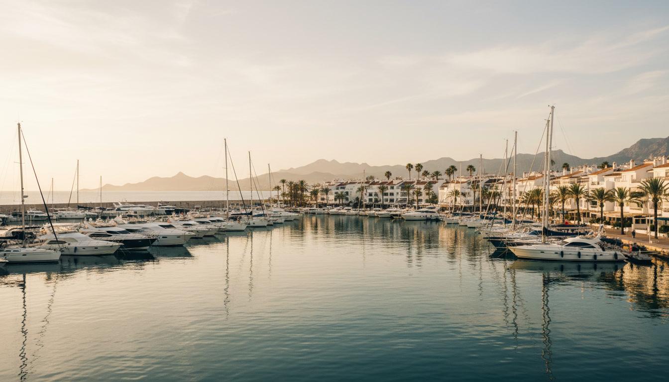 Puerto de la Duquesa in Manilva — where UK owners file plusvalía municipal at the Ayuntamiento within 30 days of the sale.